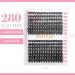 HxyGogo DIY Wispy Clusters Lash Extensions 280 pcs - Natural Look, Reusable Individuals - 30D-40D - Buy Online on SooperMarket.com