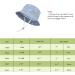 LANGZHEN Beach Sun Protection Hat for Girls | Adjustable Wide Brim Toddler Kids Summer Play Hat with Chin Strap | Light Blue Stars, 4-8 Years - Buy Online on SooperMarket.com