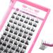 Cluster Lashes 72 Pcs Individual Lashes Lash Clusters DIY Eyelash Extension Natural Lashes Super Thin Band Reusable Soft & Comfortable (D-14mm) 14 mm Natural