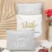 Bride Gift Set - 24 Pieces Bachelorette Proposal, Makeup Bags, Hair Scrunchies, Satin Hair Ties, Wedding Cards - Silver & Gold Theme - Buy Online on SooperMarket.com