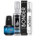 Extra Strong Evolution Eyelash Extension Glue 5ml + Primer 40ml + Extra Bonder - Stacy Lash/Black Adhesive for Individual Eyelash Extensions & Protein Oil Remover & Super Sealer/Professional Use O
