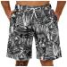 Ronony beach shorts men summer short pants swimming trunks bermuda shorts water -repellent bathing shorts men training shorts elastic xl a001#black