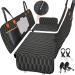5-in-1 Dog Car Seat Cover for Back Seat, 100% Waterproof Car Hammock for Dogs, Scratchproof Nonslip Car Pet Seat Cover, Mesh Visual Window Car Seat Protector for Pet with Belt for Cars Trucks SUVs Black 53"x59"