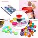 50 Mini Glass Jars with Colored Lids - 5ml Empty Containers for Lip Gloss Ointments Nail Art & Cosmetics - 10 Color Options - Buy Online on SooperMarket.com
