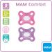 MAM Comfort Schnuller 2 Set | Lightweight Silicone Pacifiers for Newborns | 0+ Months | Pink/Purple | Soft MAM Skinsoft & Pacifier Box - Buy Online on SooperMarket.com