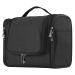 Extra Large Capacity Hanging Toiletry Bag for Men & Women, Portable Waterproof Bathroom Shower Bag, Lightweight Dopp kit Shaving Bag, Sturdy Metal Hook Organizer Makeup Bag Black