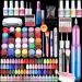 Saviland 60 PCS Dip Powder Nail Kit with Nail Drill: 30 Colors Nail dipping Powder with Dip Liquid Keratin Powder & Last for 28+ Days Dipping Powder Starter Kit Nail Kit for French Nail Art Manicure 30 colors with nail drill