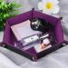 SIQUK Double Sided Dice Tray - Folding Hexagon PU Leather and Velvet Holder - Buy Online on SooperMarket.com