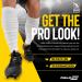 FieldPro Football Leg Sleeves - 2 Pairs | Adult & Youth Sizes | 6 Colors Available | Calf Compression for Men | Medium Size in Black/White - Buy Online on SooperMarket.com