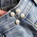 Qkari Adjustable Jean Button Pins - No Sewing Required - White Pearl - Buy Online on SooperMarket.com
