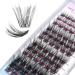 Lash-Extension-Clusters-CAELYMINE 72pcs D Curl Lash Clusters Natural Look Cluster Lashes Extensions Super Thin Band & Soft Lashes Reusable 10-16mm MIX (HD17) 10-16Mix HD17