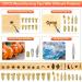 45PCS Wood Burning Kit with 22 Carving Tips | Adjustable Temperature 200-420 | Professional Craft Tool Set for Beginners and DIY Carving - Yellow - Buy Online on SooperMarket.com