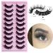 LuckForever 10 Pairs Russian Strip False Eyelashes - Fluffy Wispy & Reusable Lash Extensions for Natural Volume Look | International Shipping - Buy Online on SooperMarket.com