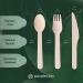360-Piece Wooden Compostable Utensils Set | Eco-Friendly Biodegradable Cutlery for Parties | Sturdy Disposable Wood Forks, Spoons, and Knives - Buy Online on SooperMarket.com