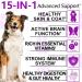 15-in-1 Dog Vitamins and Supplements 150 Chews Dog Vitamins for Dogs Hip and Joint Skin Coat Skin Health Gut Health Heart Health for All Breeds and Ages Dogs - Buy Online on SooperMarket.com