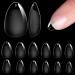 AOREAM Extra Short Almond Nail Tips Soft Gel Matte Nails with 240pcs Fake Press on Full Cover Tip Clear Gel Matte Nails with 11 Sizes Short Almond Nails for Nails Salon DIY Home Short Square-240