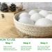 Wool Dryer Balls 7-Pack-XL Size Reusable Natural Fabric Softener for Laundry 100% Organic Wool Baby Safe Replaces Dryer Sheets Comes with a Woven Organiser Basket Made of Cattail Grass - Buy Online on SooperMarket.com