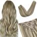 Vlasy Clip in Hair Extensions Human Hair 7 Pieces Clip in Hair Extensions Real Human Hair Seamless Straight Natural Thick Weft Human Hair Clip in Extensions for Women T14/60+T14/60# 16 Inch(80 g) 16 Inch (80 g) T14/60+T14/60#