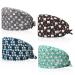 VIAOLI Dental Scrub Caps Women with Buttons Dentist Hat Working Cap Scrub Caps Nurses Hair Cover Cotton Doctor Hats One Size Cap-02