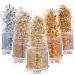 5 Set Holographic Chunky Glitter Nail Sequins for Body, Face, Hair - Gold & Silver Shades - Buy Online on SooperMarket.com