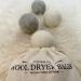Smart Wash Dryer Balls - 100% Wool Tumble Dryer Balls | Hypoallergenic & Eco-Friendly | 6 Black New Zealand Sheep Wool Balls - Buy Online on SooperMarket.com