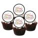 24 PRECUT Happy Retirement Edible Cupcake Decorations Theme #2 Premium Thickness SWEETENED Vanilla Wafer Card Cupcake Toppers - Cake Decorations