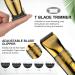 Hatteker Men's Professional Hair Clippers & T-Blade Trimmer Kit - Cordless Beard Cutting IPX7 Waterproof Gold - Grooming Essentials for Barbers & Home Use - Buy Online on SooperMarket.com