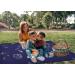 Portable Baby Play Mat | Machine Washable & Foldable Crawling Mat | Soft Non-Toxic Playpen Mat for EIH and Fodoss | 47x47 Square Dark Blue Bear Design | Ideal for Infants & Kids | Non-Slip, Pack of 1 - Buy Online on SooperMarket.com