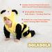 Doladola Unisex Baby Toddler Romper Jumpsuit Hooded Cartoon Sleepsuit 12-18 Months - Bee Design - Buy Online on SooperMarket.com