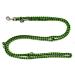 Dogeline Double Leash Practice Leash for medium dogs up to 45 kg over 39 colors very stable (2.40 m black-green) 2.40 m black-green