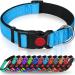 Taglory dog collar soft padded neoprene nylon dogs collar for medium dogs adjustable and reflective for training sky blue M (1 -pack) sky blue