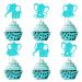 24pcs Blue Elephant Cupcake Toppers It Is A Boy Baby Shower Cupcake Picks Decoration Baby Boy Birthday Party Supplies Blue02