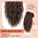 PORSMEER Ponytail Extension 18 Inch Claw Multi Layered Clip on Ponytail Extension for Women Long Curly Wavy Hair Extensions Natural Fluffy Synthetic Clip in Hairpiece for Daily Use (Chocolate Brown) - Buy Online on SooperMarket.com