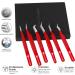Silakor 6-Piece Stainless Steel Eyelash Extension Tweezers Set for Volume and Classic Lashes (Red) - Buy Online on SooperMarket.com