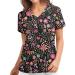 TUNUSKAT Women's Flower Nurse Uniform Fashion Print Short Sleeve Scrub Top - Red | XL - Buy Online on SooperMarket.com