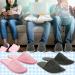 10 Pairs Disposable Home Slippers for Guests - Soft Washable Cotton Linen Spa Slippers Non-Slip & Breathable for Indoor Travel & Parties (Pink Gray - Buy Online on SooperMarket.com