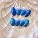 Blue Sequin Press On Nails Medium for Women - Full Cover Tips for Salon Perfect Manicure - Buy Online on SooperMarket.com