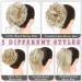 Fulang Hair 5 Pack - Wavy Large Bun Hair Parts with Rubber Bands | Artificial Hair Ties for Updos & Messy Buns (27/613) - Buy Online on SooperMarket.com
