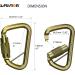 Fusion Tacoma D-Shaped Triple Lock Alloy Steel Carabiner - Gold | Heavy-Duty Climbing Gear - Buy Online on SooperMarket.com