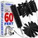 Holikme 60 Feet Dryer Vent Cleaner Kit Lint Remover Flexible Brush and Drill Attachment Extends Up to 60Feet 2 Synthetic Brush Head Use with or Without a Power Drill