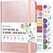EPEWIZD Food and Fitness Journal Hardcover Wellness Planner Workout Journal for Women Men to Track Meal and Exercise Count Calories Weight Loss Diet Training Weight Loss Tracker Undated Home and Gym Accessories (3 Month)-Rose Gold