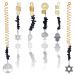 FRESHME Hair Clips for Braids Set - 6pcs Black Crystal Hair Jewelry Beads for Women and Girls - Medieval Viking Costume Decorations - Buy Online on SooperMarket.com