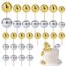 30pcs Disco Ball Cupcake Toppers Mini Disco Ball Picks Retro Cake Decorations with Stick 70s Disco Theme Party Supplies for Dessert Birthday Decor Ornament (Silver Gold)