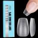 TOMICCA Short Coffin Nail Tips Clear Nail Tips Natural False Nails Coffin French Acrylic Nails Artificial Nails Tips for Girls Women (240 Pcs 15 Sizes) 1.Short Coffin