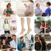 Firtink 2 Pairs Compression Socks For Women Men 20-30 Mmhg Knee High Socks Varicose Veins Socks Surgical Compression Socks For Nursing Pregnancy Flight Sports Travel - Buy Online on SooperMarket.com