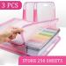 Caydo Pink Scrapbook Paper Storage Organizer for 12x12 Sheets with Transparent Handle - Buy Online on SooperMarket.com