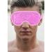 Pink Gel Eye Mask Cooling and Warming Treatment for Tired Puffy Eyes Headaches Hayfever Dry Eyes Reversible Design Silicone Velvet Adjustable Straps - Buy Online on SooperMarket.com