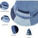 GuanGu Washed Denim Bucket Hat for Women & Men | Packable Summer Sun Hat for Travel | Blue Denim | Small-Medium - Buy Online on SooperMarket.com
