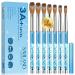 Saviland Acrylic Nail Brush Set -High Quality 3A+ Level Synthetic Bristles Blue Mermaid Princess Handle Acrylic Nail Brush 7 Sizes for Acrylic System Acrylic Application Size 4#/8#/10#/12#/14#/16# Acrylic Nail Brush Blue 01