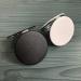Zcooooool Round Folding Makeup Mirror 8CM - Professional Double-Sided Compact Mirror, PU Surface, Handbag Mirror, White - Buy Online on SooperMarket.com